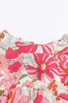 Floral Tie Back Boho Short Sleeve Blouse | Available in 2 Colors