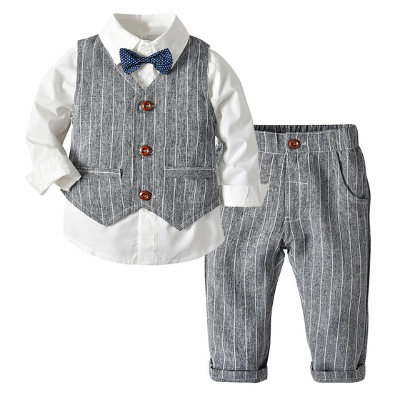 Toddler/Baby Boy Three-piece Style Suit Set Available in Several Patterns and Colors