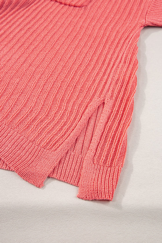 Salmon Colored Baggy Knit Top