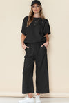 Navy Blue T Shirt and Drawstring Pants Set | Available in 8 Colors