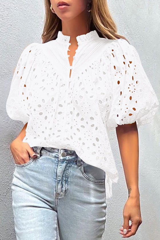 White Flower Blouse | Available in 3 Colors