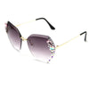 Women's Rhinestone Frameless Sunglasses