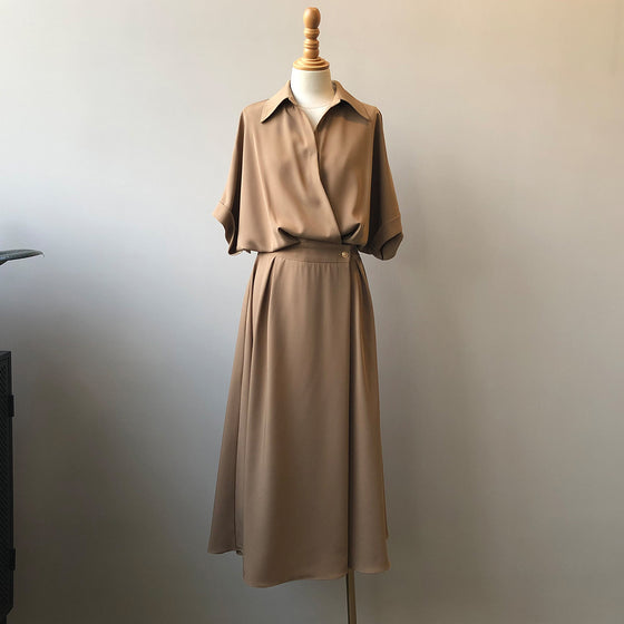 Simple Mid-length Shirt Dress