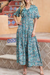 Sky Blue Paisley Maxi Dress