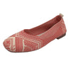 Knitted Square-toed Ballet Flats