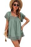 Green Lace Trim Top | Available in 2 Colors