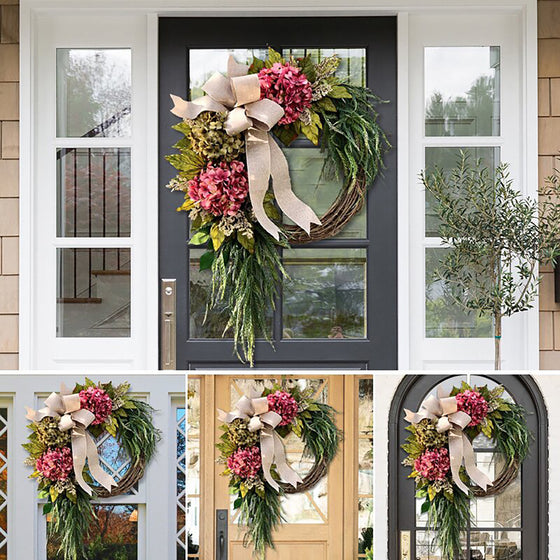 Autumn Harvest and Hydrangea Wreath