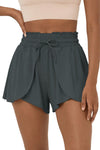 Black Frill High Waist Petal Wrap Swim Shorts | Available in 3 Colors (Pre-Order)