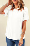 Pink Solid Color Basic Crew Neck Plain Tee | Available in 7 Colors