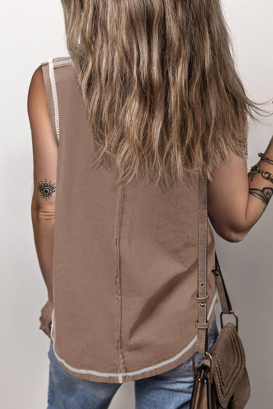 Light Beige Tank Top | Available in Black