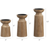 Solid Wood Retro Candlestick Home B & B Table Decoration Candle Holder Wooden
