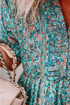 Sky Blue Paisley Maxi Dress