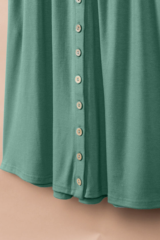 Sleeveless Button Front Short Basics Dress | Available in 3 Colors