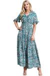 Sky Blue Paisley Maxi Dress