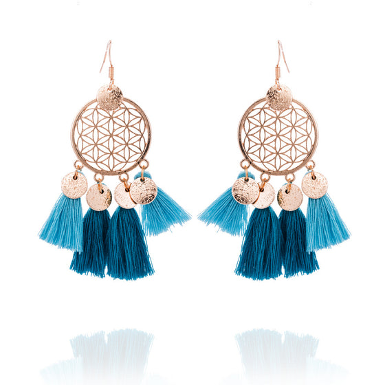 Tassel Dreamcatcher Sequin Earrings