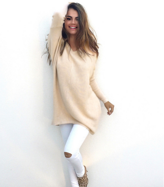 Pink V-Neck Casual Sweater | Available in 4 Colors