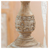 Handmade Ornate Candlesticks in Rustic White