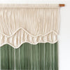 Bohemian Macrame Wall Hanging in Ombre Forest Green