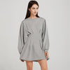 Pleated Pullover Sweatshirt Dress for Women