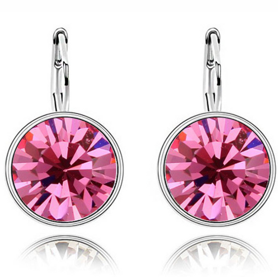 Round Crystal Earrings