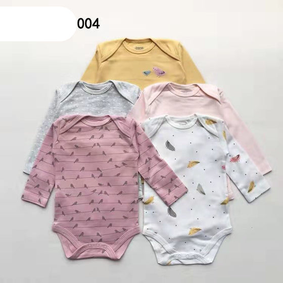 Set of 5 Baby Onesies | Available in Other Patterns for Boys and Girls