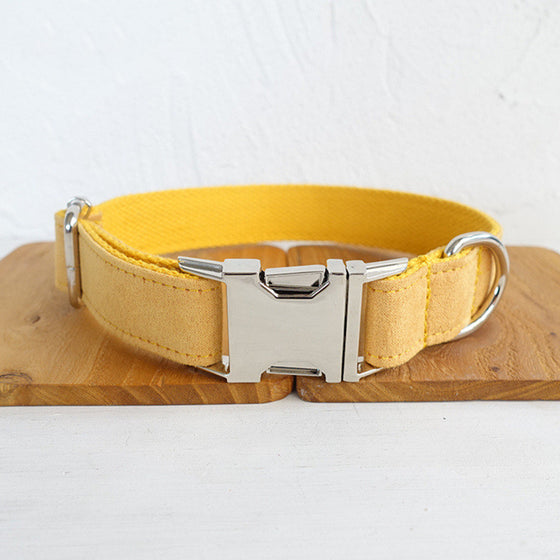 Yellow Dog Collar and Leash