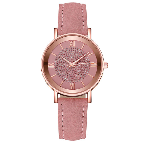 Rose Gold Watch with White Leather Band | Available in 3 Colors