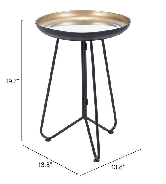 Foley Accent Table Gold & Black