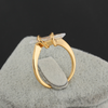 Zircon Gem Ring in Genuine Gold and Plating