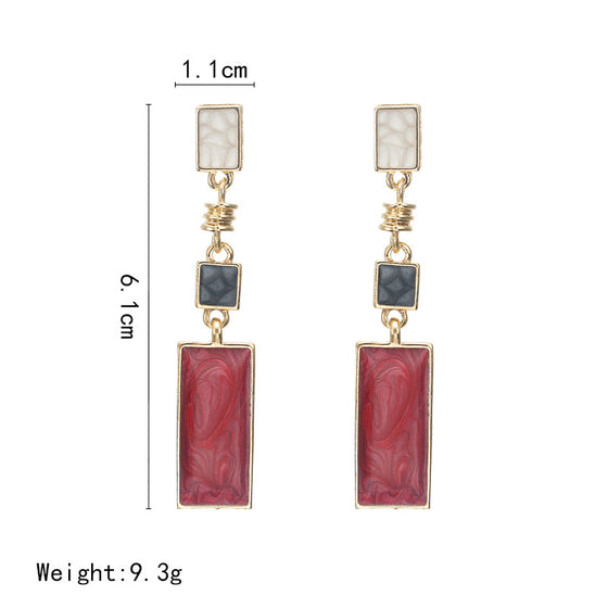 Rectangular Design Earrings