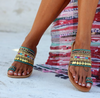 Handmade flat sandals