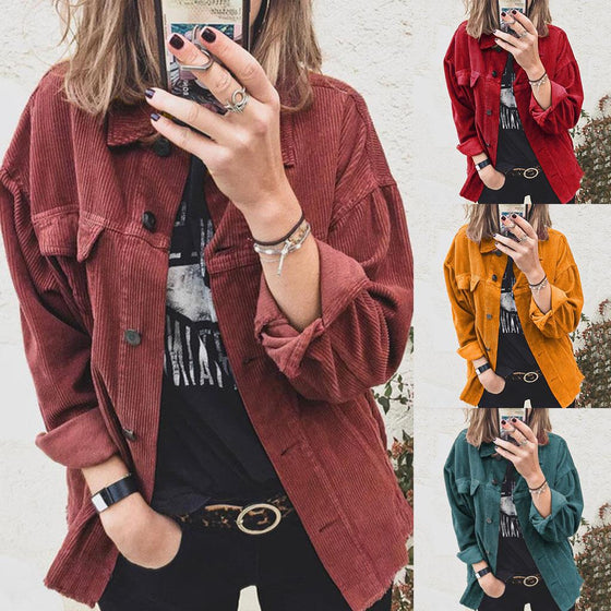 Long Corduroy Jacket for Women