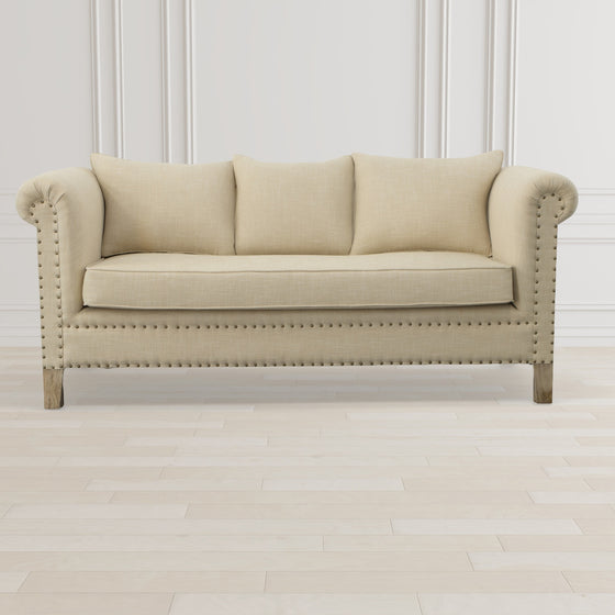 Mango Wood Solid Parquet and Linen