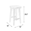 Contoured Seat Suar Wood Bar Stool