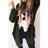 Solid color long-sleeved knitted jacket