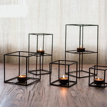  Wrought Iron Geometric Candle Holder