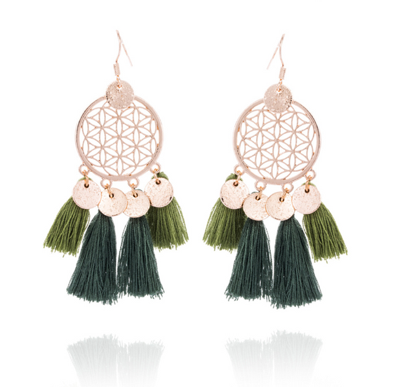 Tassel Dreamcatcher Sequin Earrings