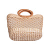 Rattan ins handmade straw net woven square handmade bag