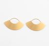 Sector Shaped Earrings in Gold or Silver