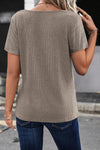 Oatmeal Colored Ribbed T-Shirt