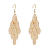 Sequins Retro Long Earrings in Gold