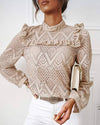 Long-Sleeved Lace Top