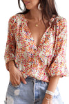 Floral Print Boho Blouse