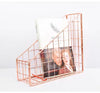 Simple Rose Gold File Rack Office Supplies Storage Basket