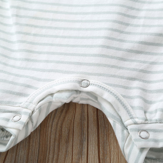 Striped Baby Romper with Crisscross Back Straps