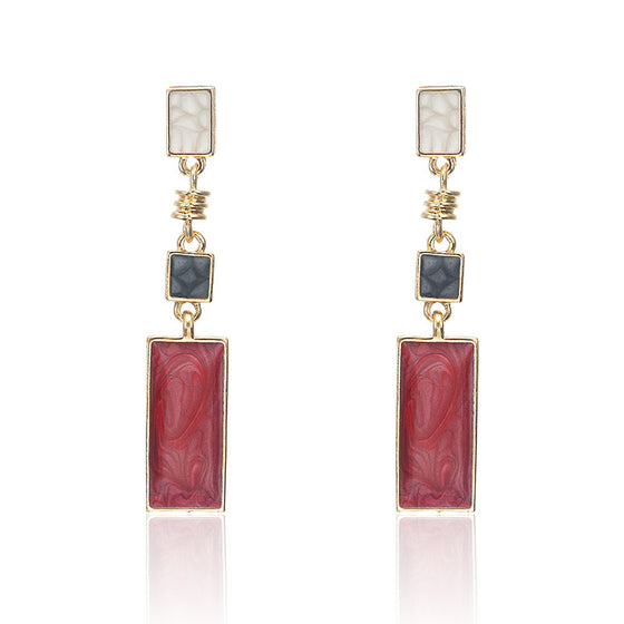 Rectangular Design Earrings