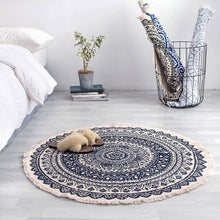  Round Cotton Handmade Rug in India Design -36" | Other Colors Available