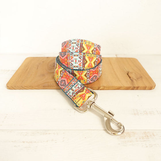 Bohemian Style Dog Collar and Leash Set | Available in Several Sizes