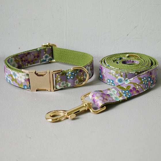 Purple Zephyr Collar Dog Leash Pet