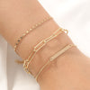 Delicate Chain Bracelet Set in Gold Finish